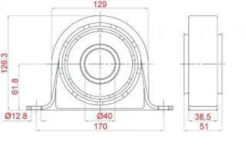 SOPORTE DE CARDAN CON RODAMIENTO (VKQA 88508 A) para Chevrolet 6000
