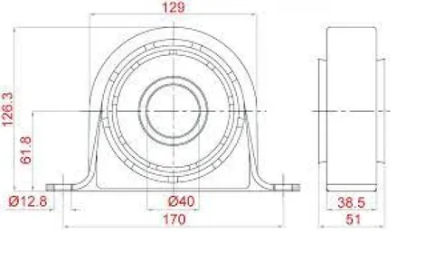 SOPORTE DE CARDAN CON RODAMIENTO (VKQA 88508 AC) para Chevrolet 6000